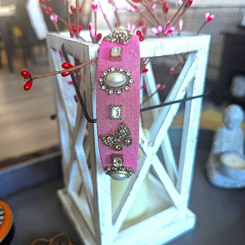 Embellished Pink Headband NWOT